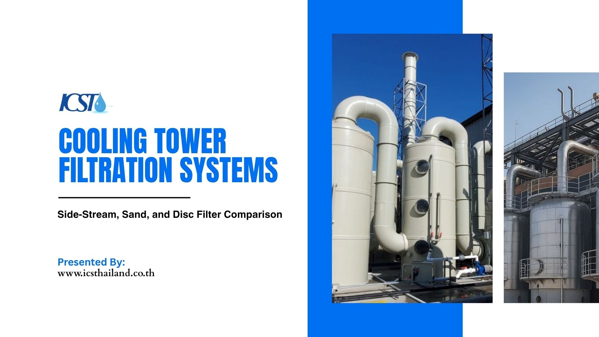 Cooling Tower Filtration Systems: Side-Stream, Sand, and Disc Filter Comparison