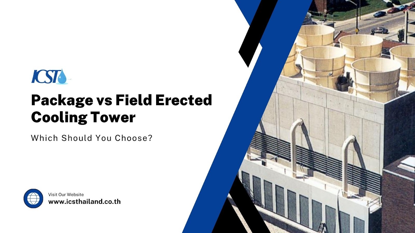 package vs field erected cooling tower